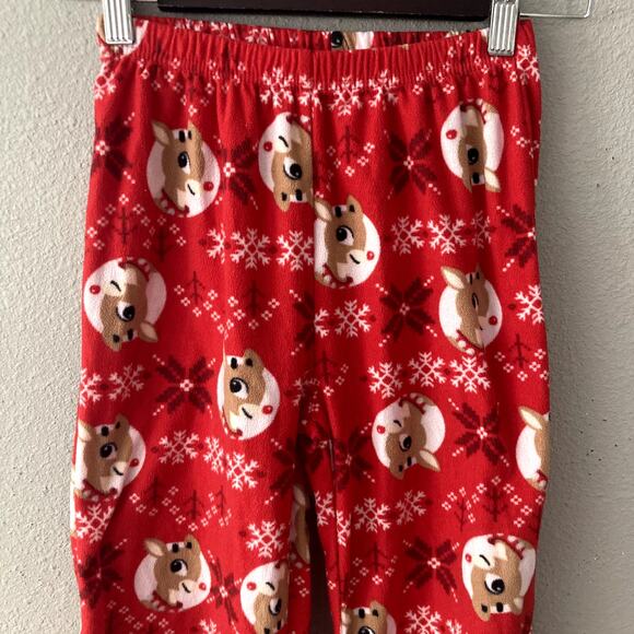 Rudolph the Red Nosed Reindeer Fleece Pajama Pants - 8 - Picture 2 of 6